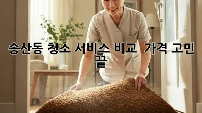 송산동 청소 서비스 비교 🧹✨ 가격 고민 끝!