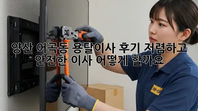 양산 어곡동 용달이사 후기: 저렴하고 안전한 이사, 어떻게 할까요?